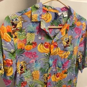 sponge bob theme limited edition button down
